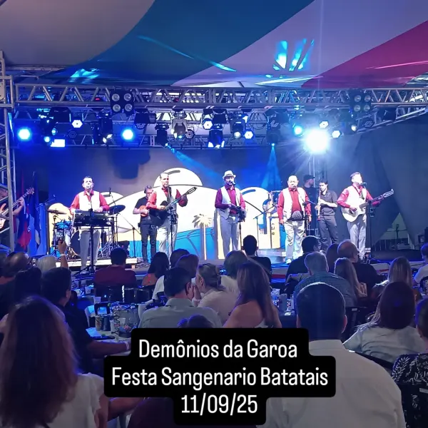 Festa com iluminação
